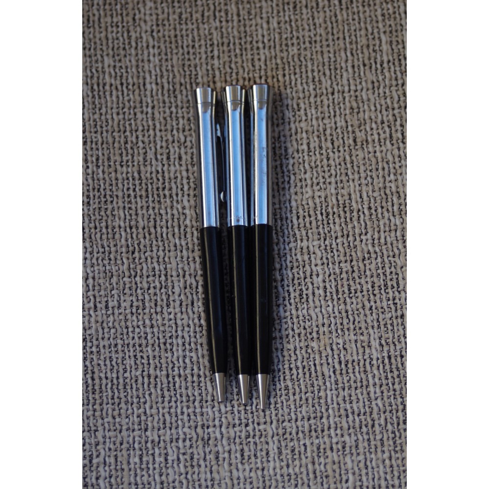 Vintage 2 Pens 1 Pencil Set General Tire Rubber Akron Ohio Garland Bubble‎ Top
